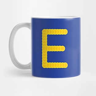 Future Typo 1 - Yellow 3D Letter E Mug